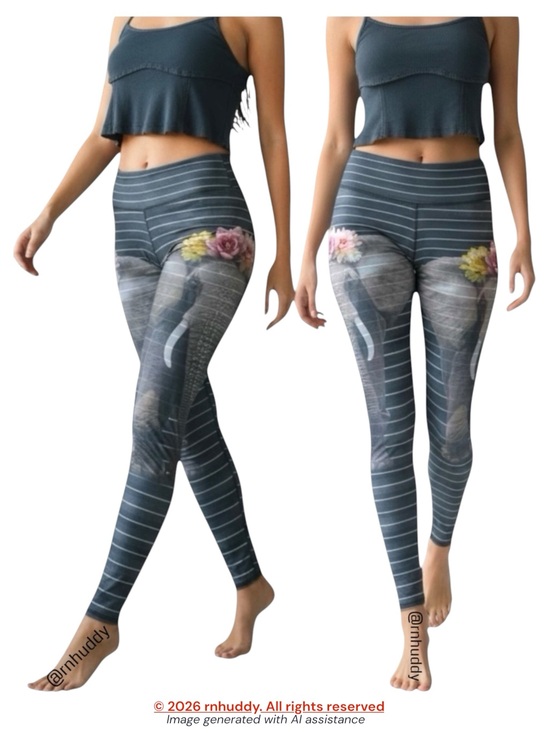 teeki Pants - TEEKI L love the elephant hot pant leggings